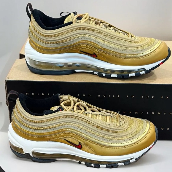 Nike Air Max 97 OG Metallic Gold Sneakers - Picture 3 of 7